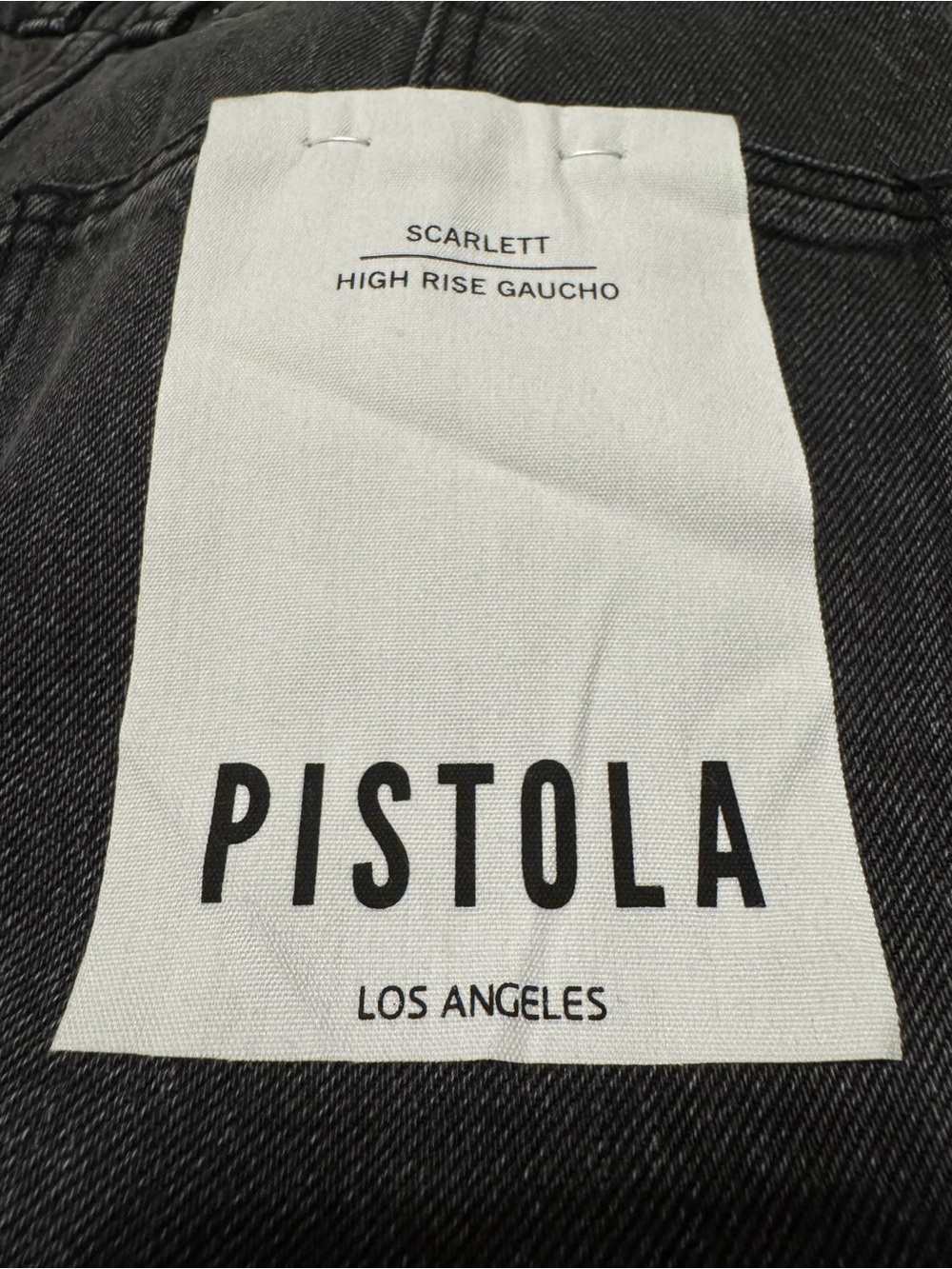 Pistola Jeans Scarlett High Rise Wide Leg Gaucho Black Revolve NWT 26 - Picture 10 of 10